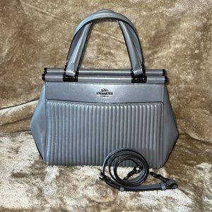 Gray Coach Leather Handbag